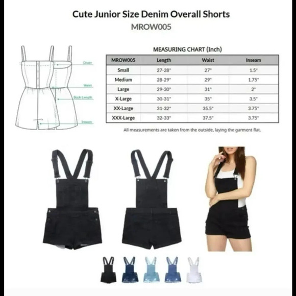 NWT WAX Jeans White Distressed Denim Shortalls Juniors Size Large - Picture 5 of 15